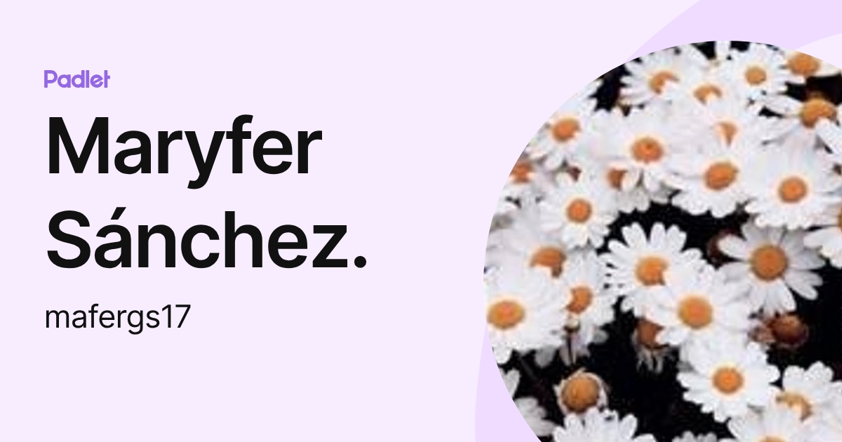 Maryfer Sánchez. (mafergs17) profile | Padlet