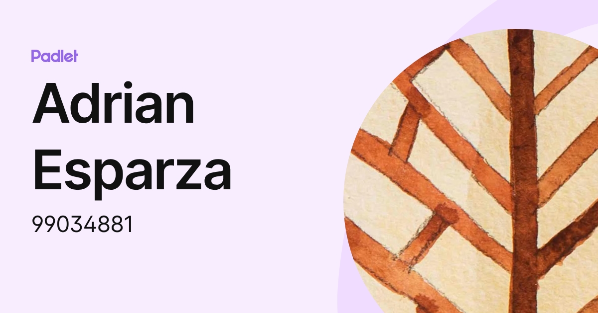 Adrian Esparza (99034881) profile | Padlet