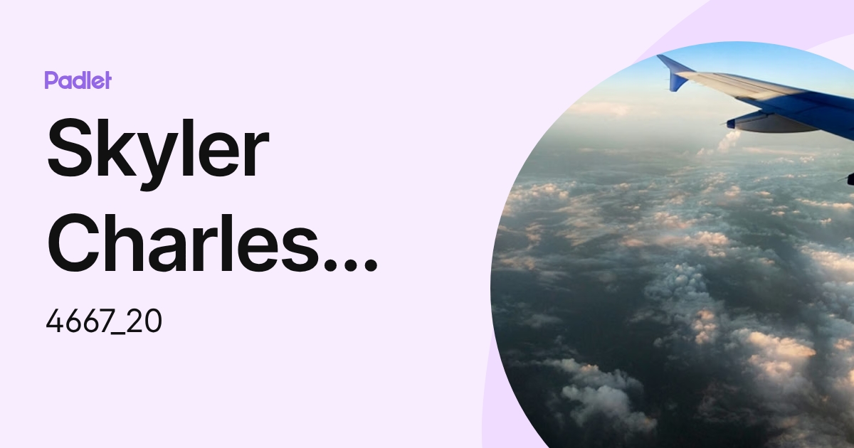 Skyler Charles Mathias (4667_20) profile | Padlet