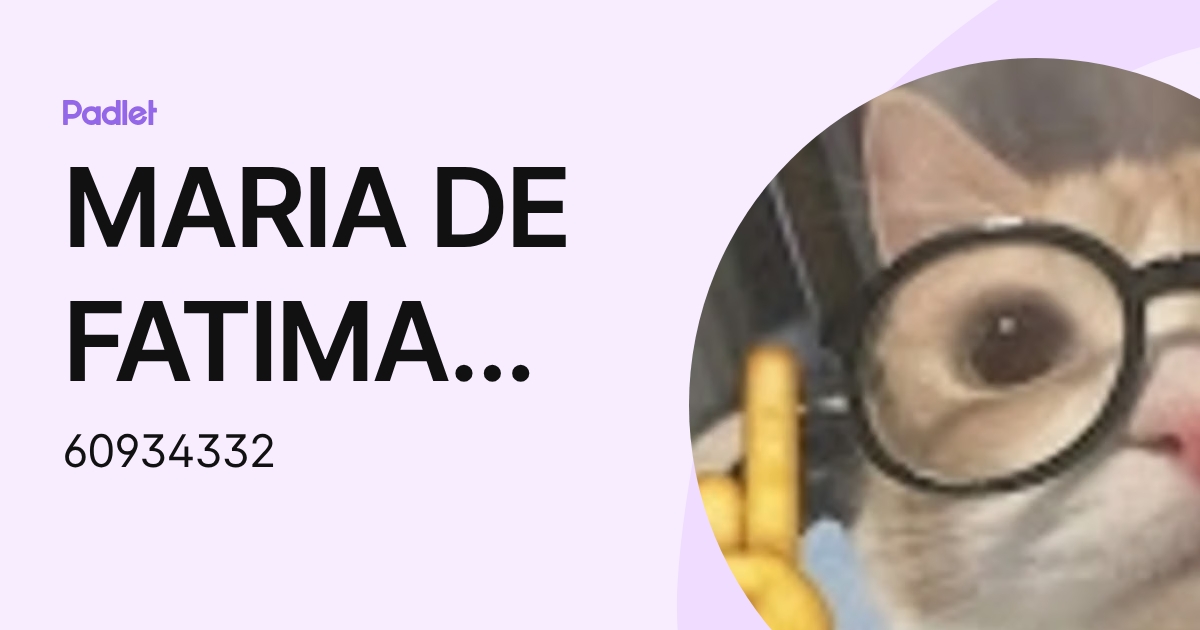 MARIA DE FATIMA CONTRERAS TARCO (60934332) profile | Padlet