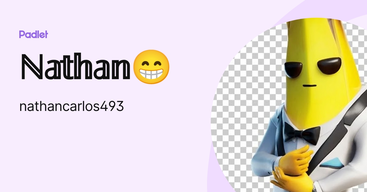 ℕ𝕒𝕥𝕙𝕒𝕟😁 (nathancarlos493) profile | Padlet
