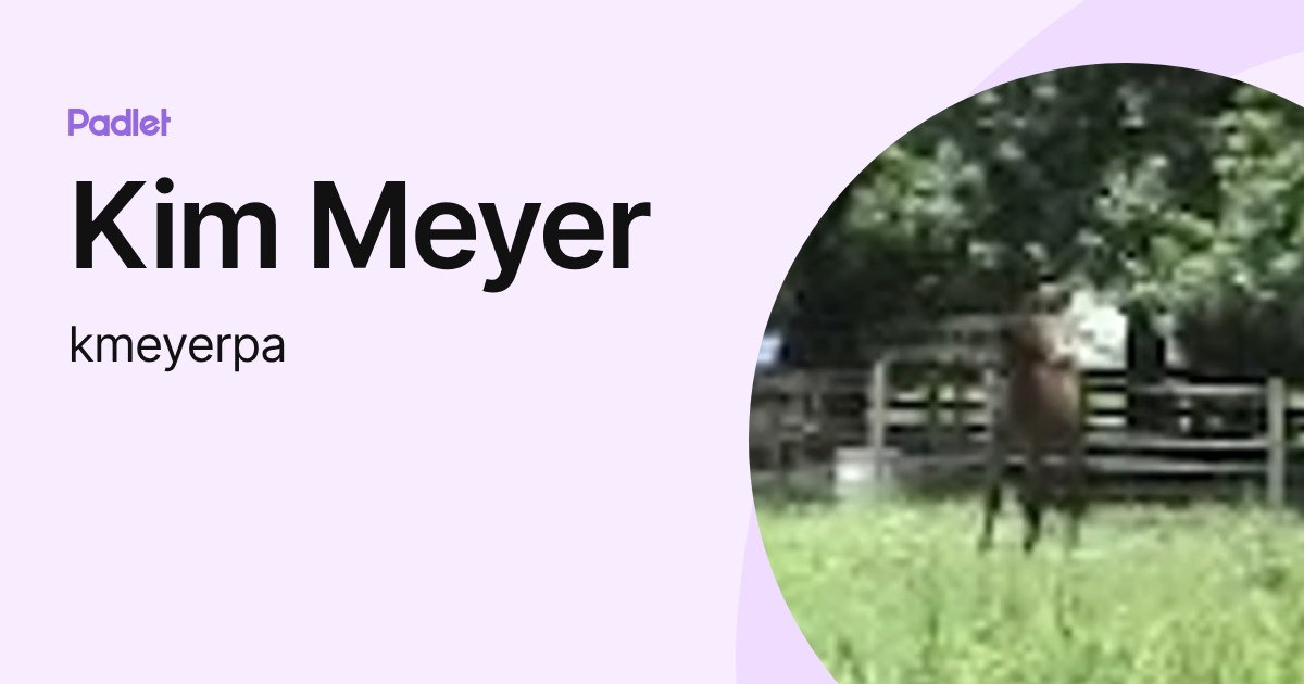 Kim Meyer (kmeyerpa) profile | Padlet