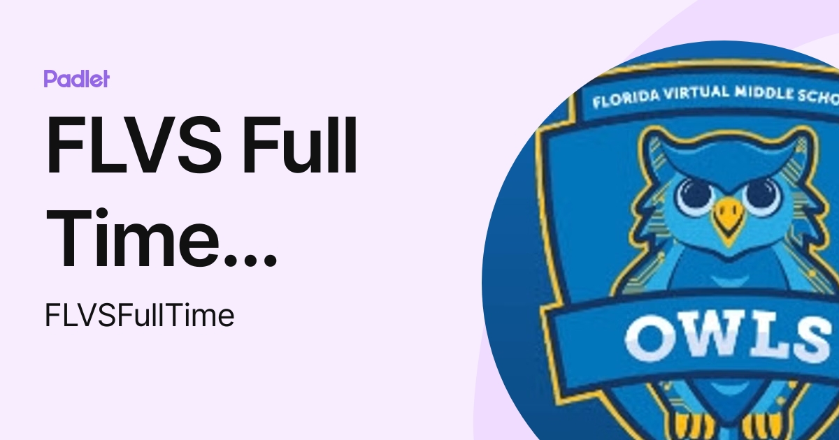 FLVS Full Time School FLVSFullTime Profile Padlet Flvs full time school flvsfulltime profile padlet