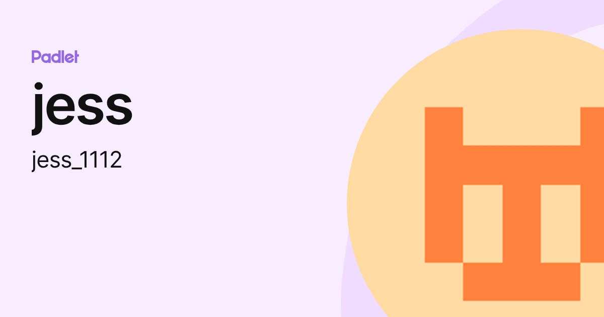jess (jess_1112) profile | Padlet