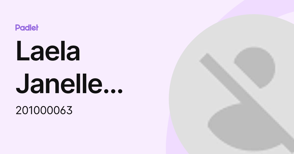 Laela Janelle Minnema (201000063) profile | Padlet