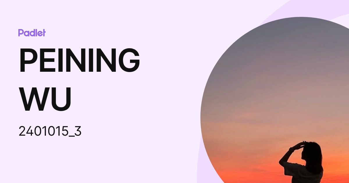 PEINING WU (2401015_3) profile | Padlet