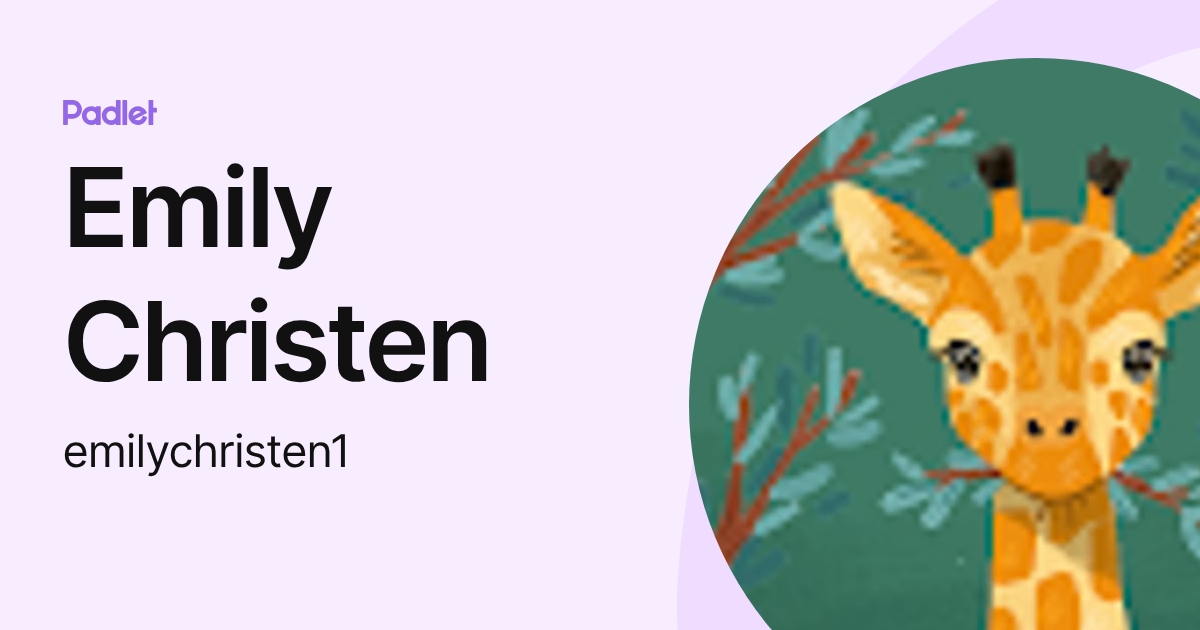 Emily Christen (emilychristen1) profile | Padlet