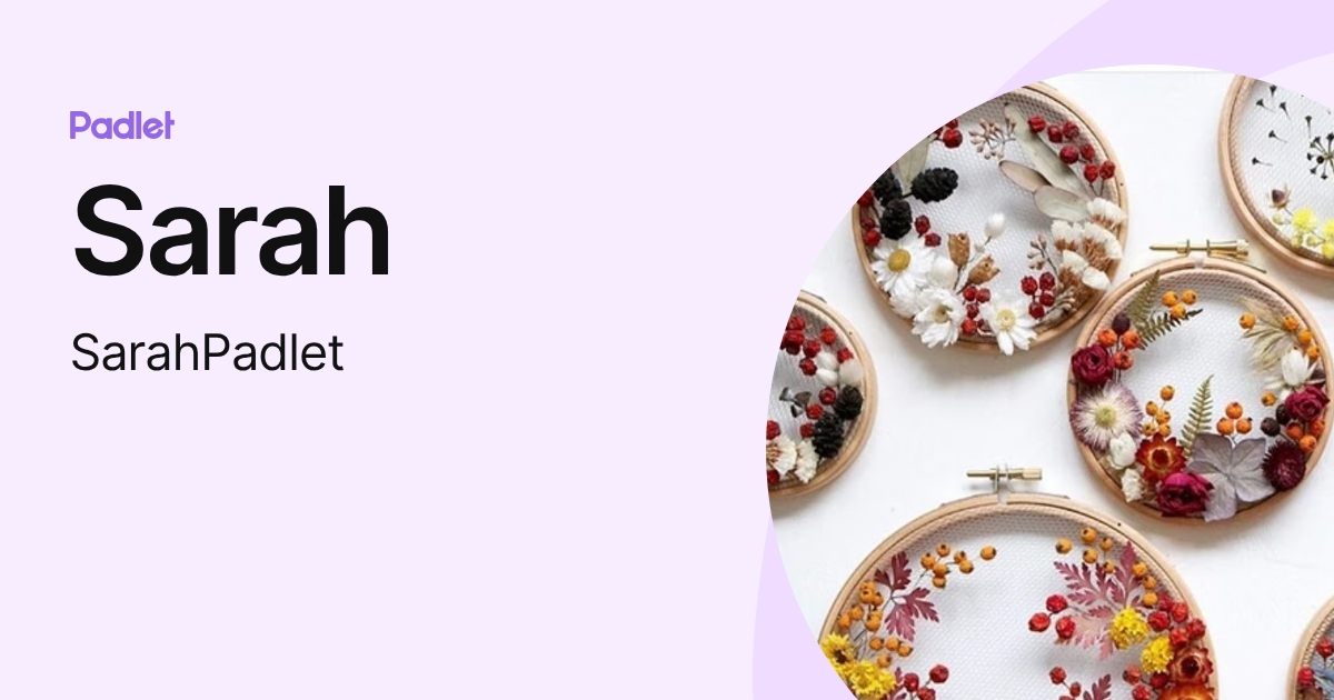 Sarah (SarahPadlet) profile | Padlet