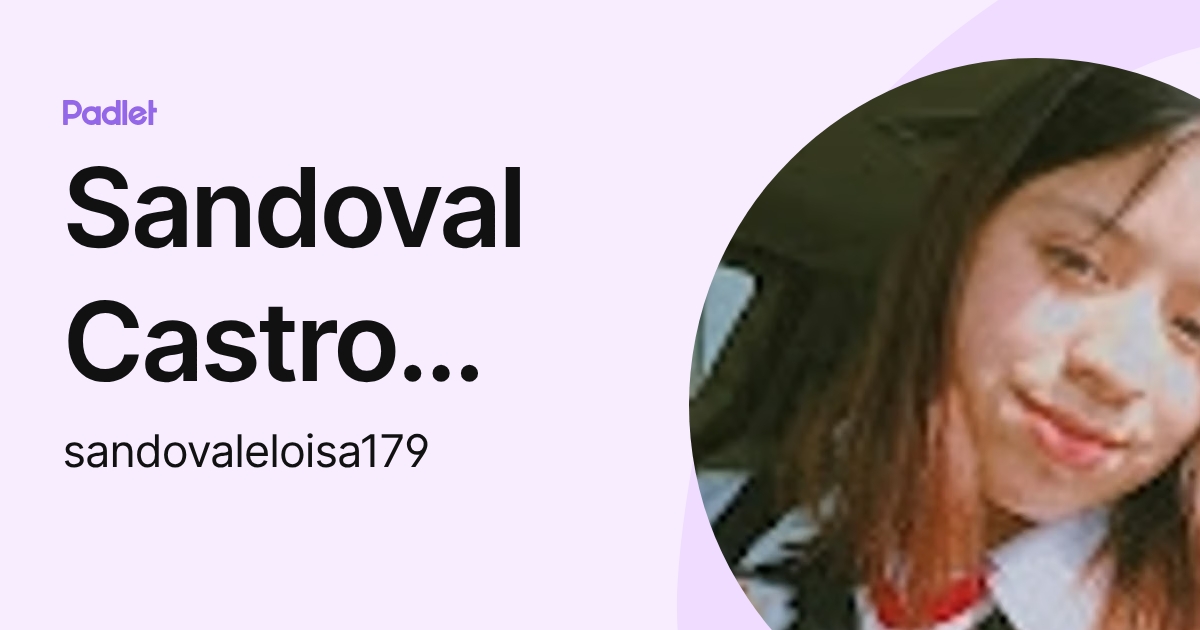 Sandoval Castro Eloisa (sandovaleloisa179) profile | Padlet