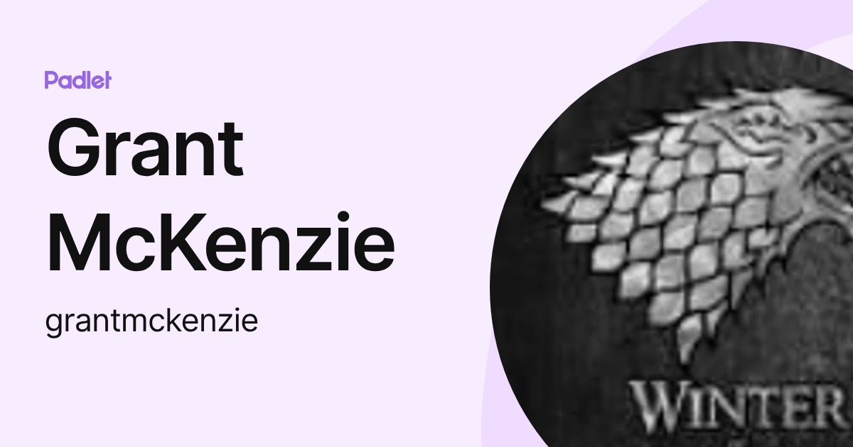 Grant McKenzie (grantmckenzie) profile | Padlet
