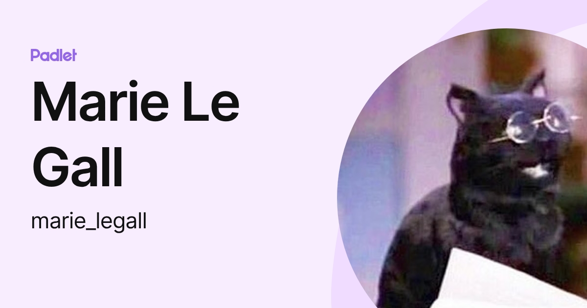 Madame Le Gall (mme_legall) profile | Padlet