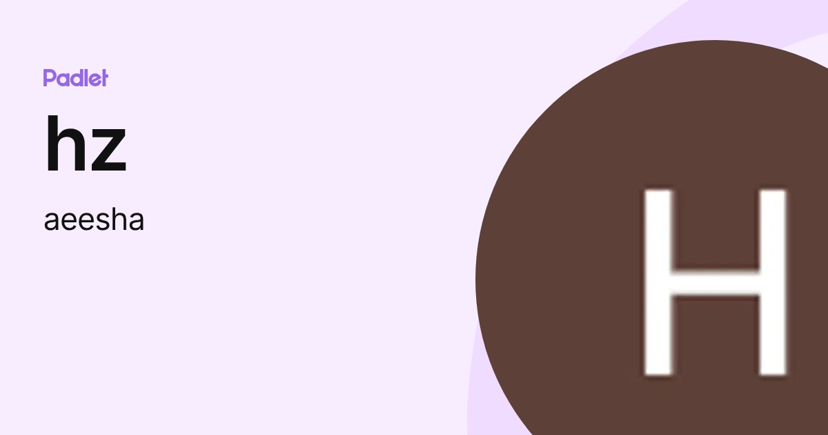 aeesha (aeesha) profile | Padlet