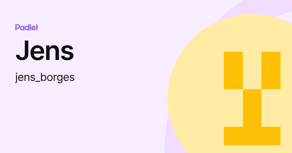 Jens (jens_borges) profile | Padlet