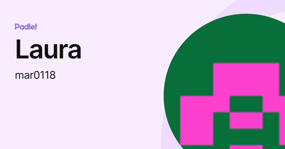 Laura (mar0118) profile | Padlet