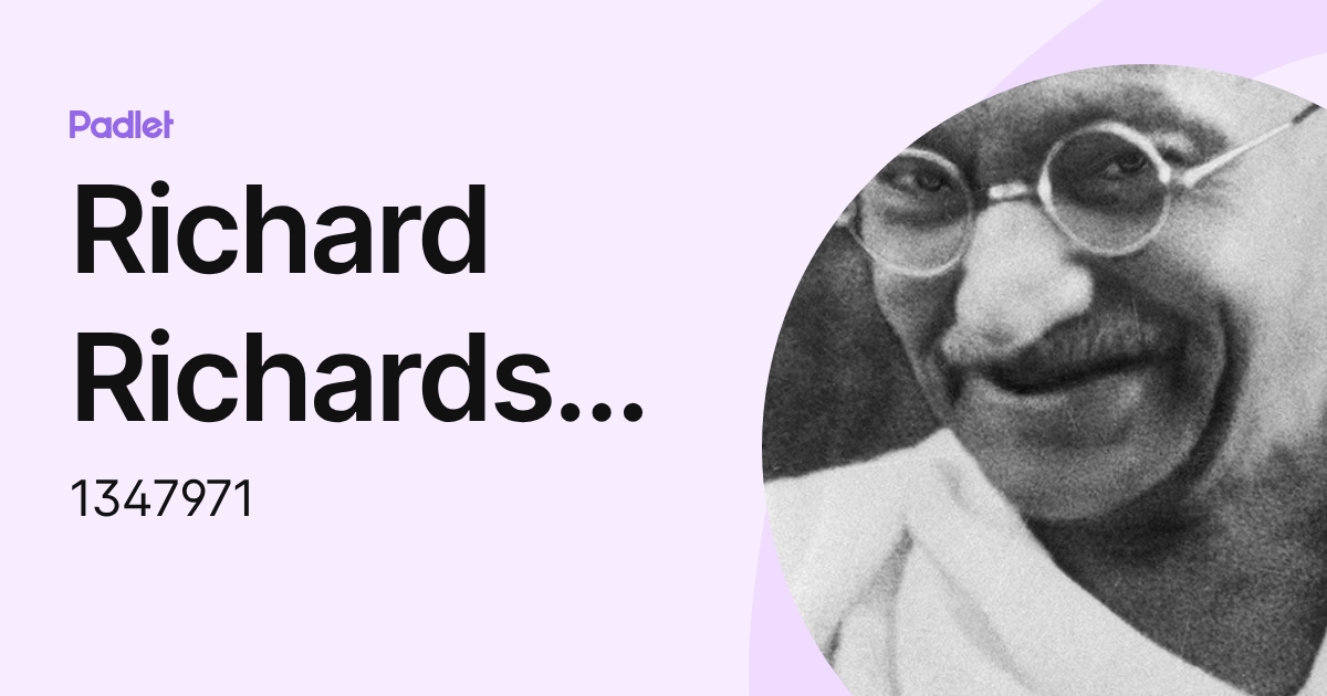 Richard Richardson (1347971) profile | Padlet