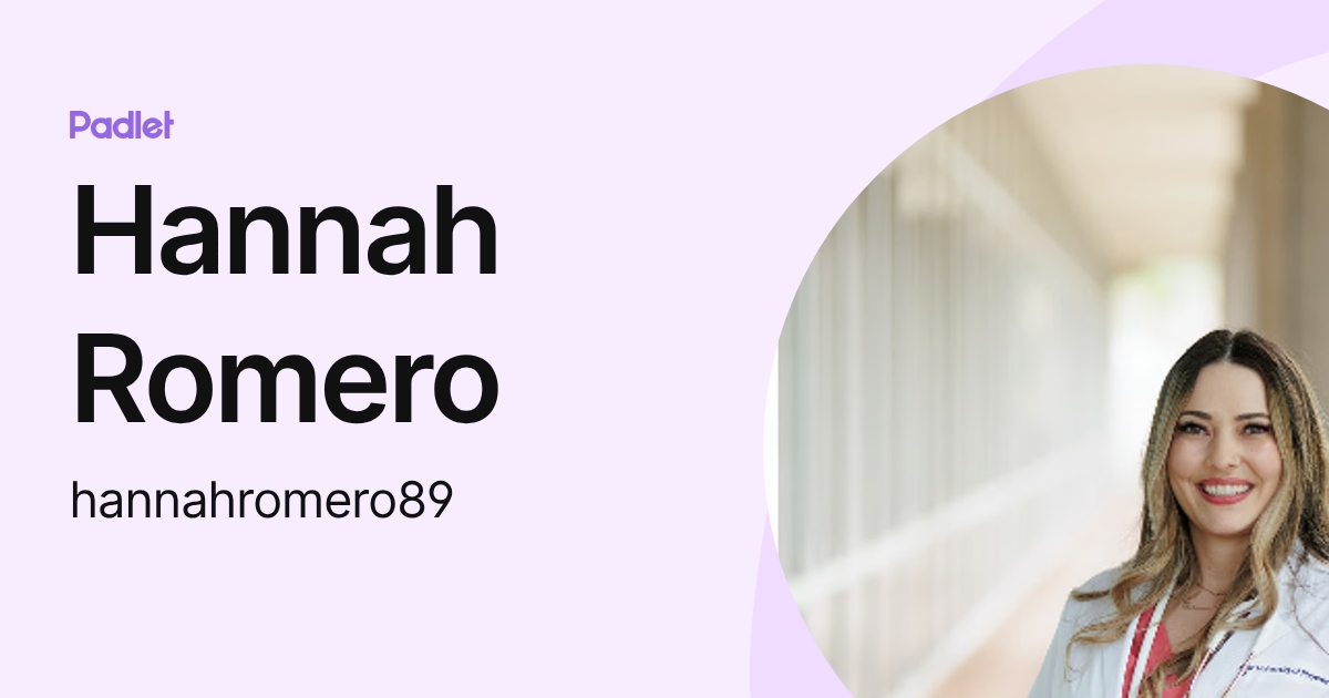 Hannah Romero (hannahromero89) profile | Padlet