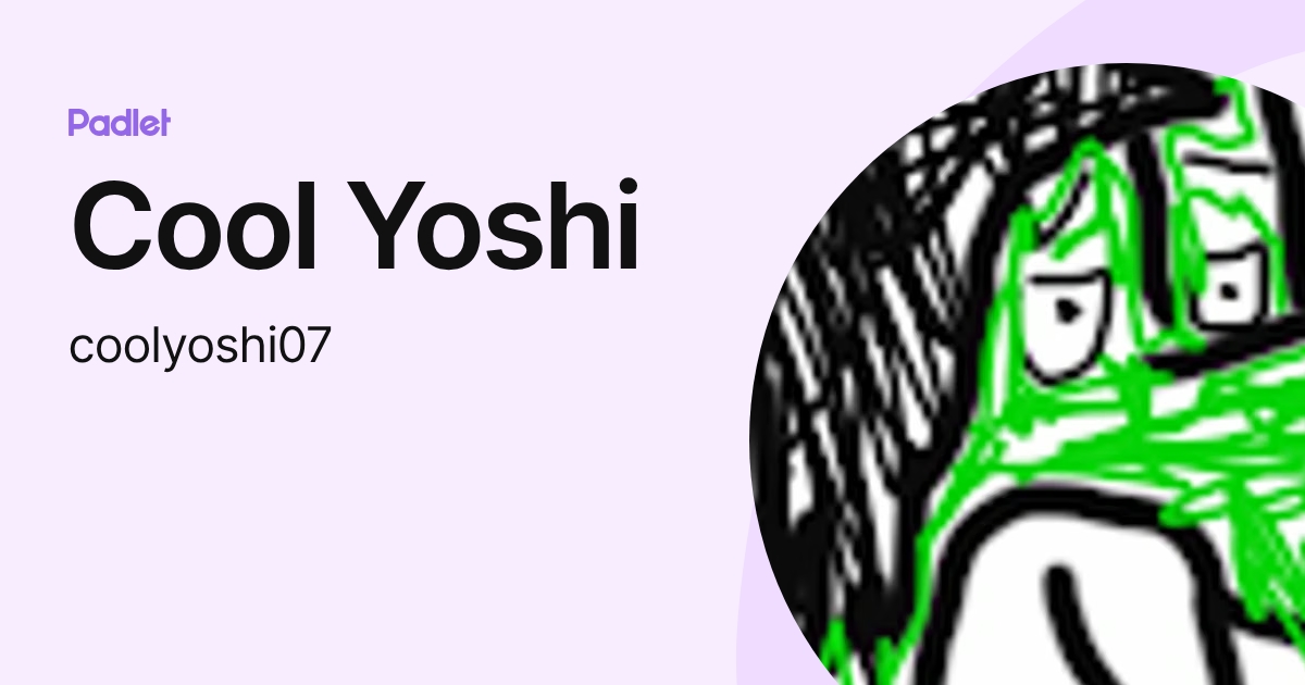 Cool Yoshi (coolyoshi07) profile | Padlet
