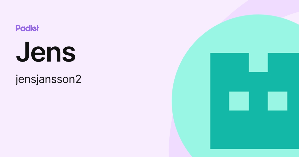 Jens (jensjansson2) profile | Padlet