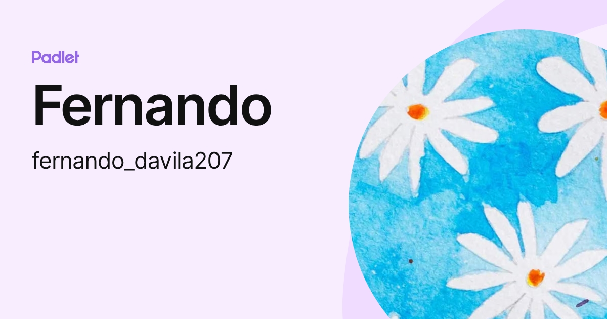 Fernando (fernando_davila207) profile | Padlet