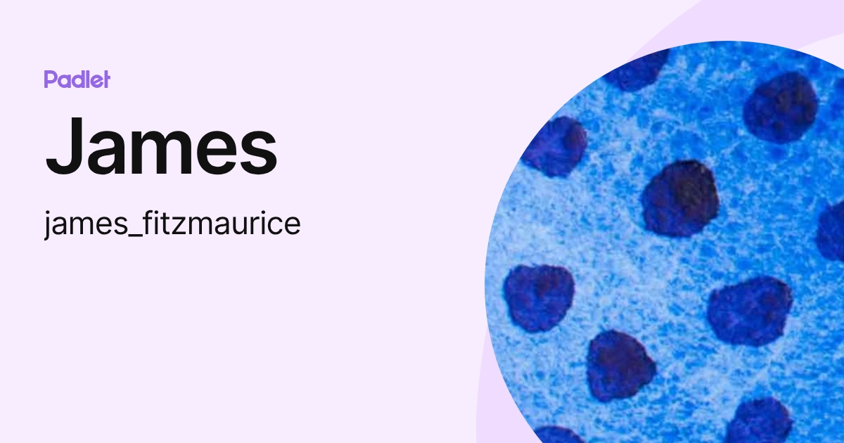 James (james_fitzmaurice) profile | Padlet
