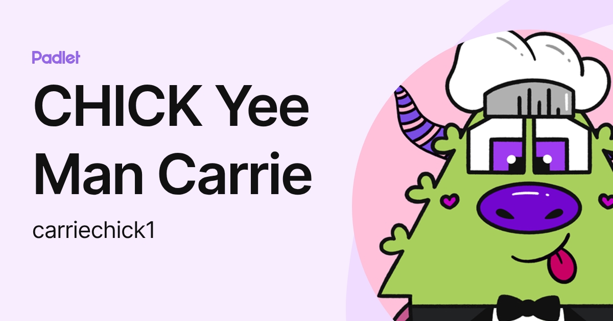 CHICK Yee Man Carrie (carriechick1) profile | Padlet