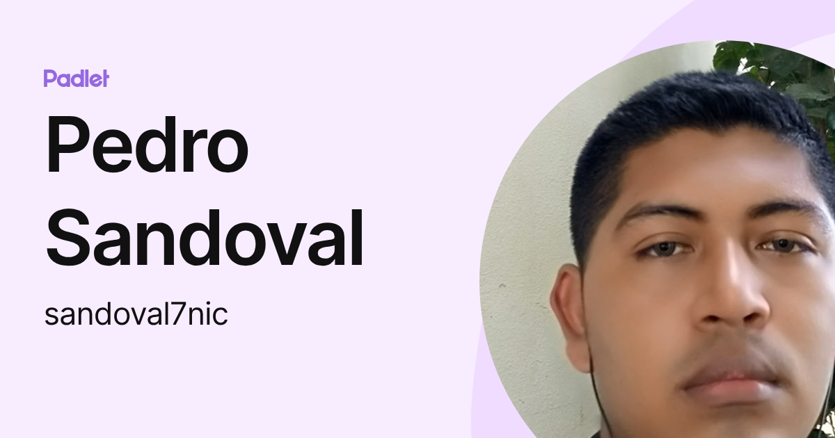 Pedro Sandoval (sandoval7nic) profile | Padlet