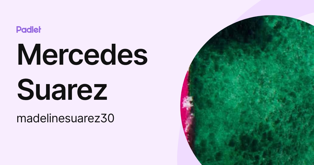 Mercedes Suarez (madelinesuarez30) profile | Padlet