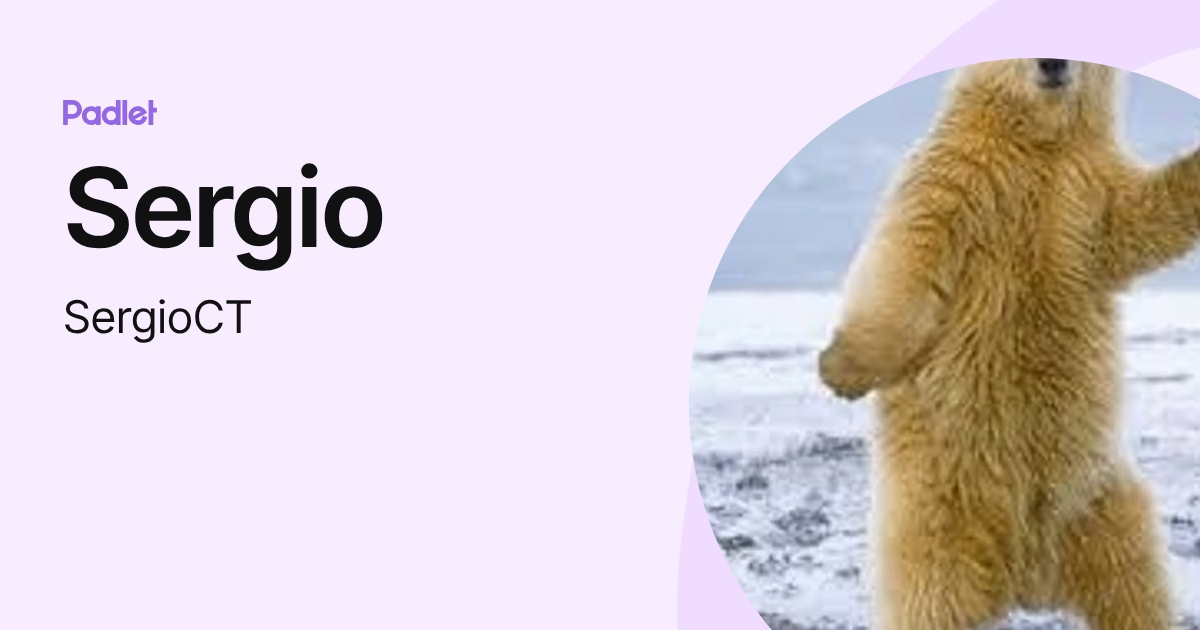 Sergio (SergioCT) profile | Padlet