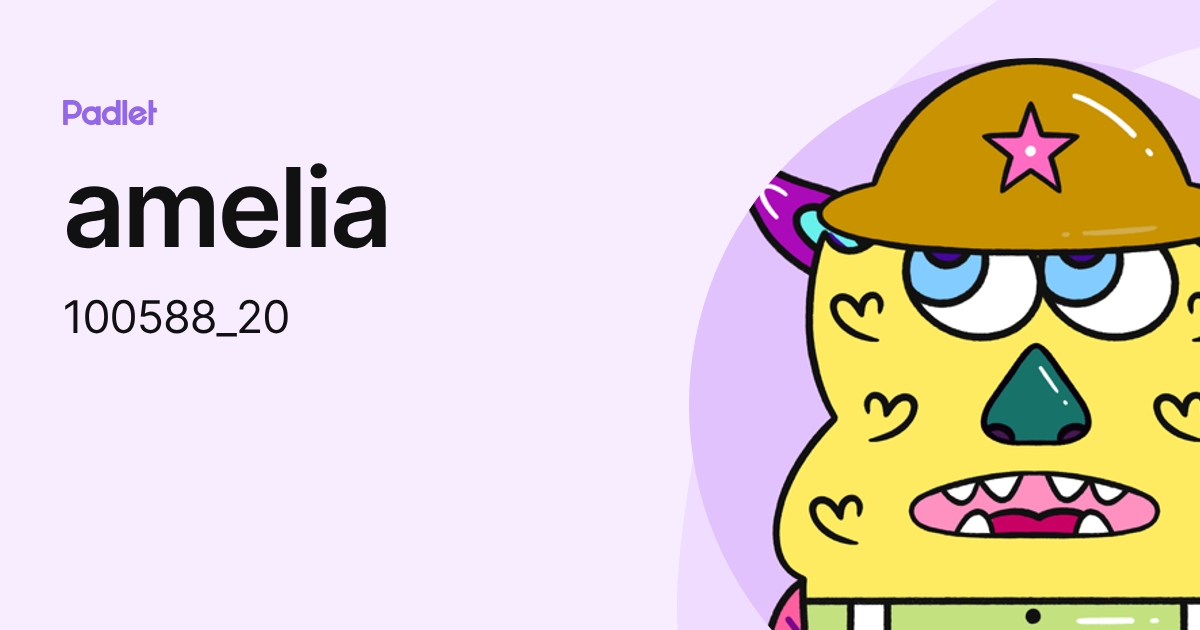 amelia (100588_20) profile | Padlet