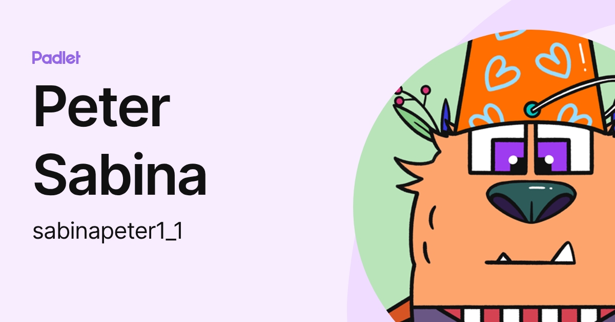 Peter Sabina (sabinapeter1_1) profile | Padlet