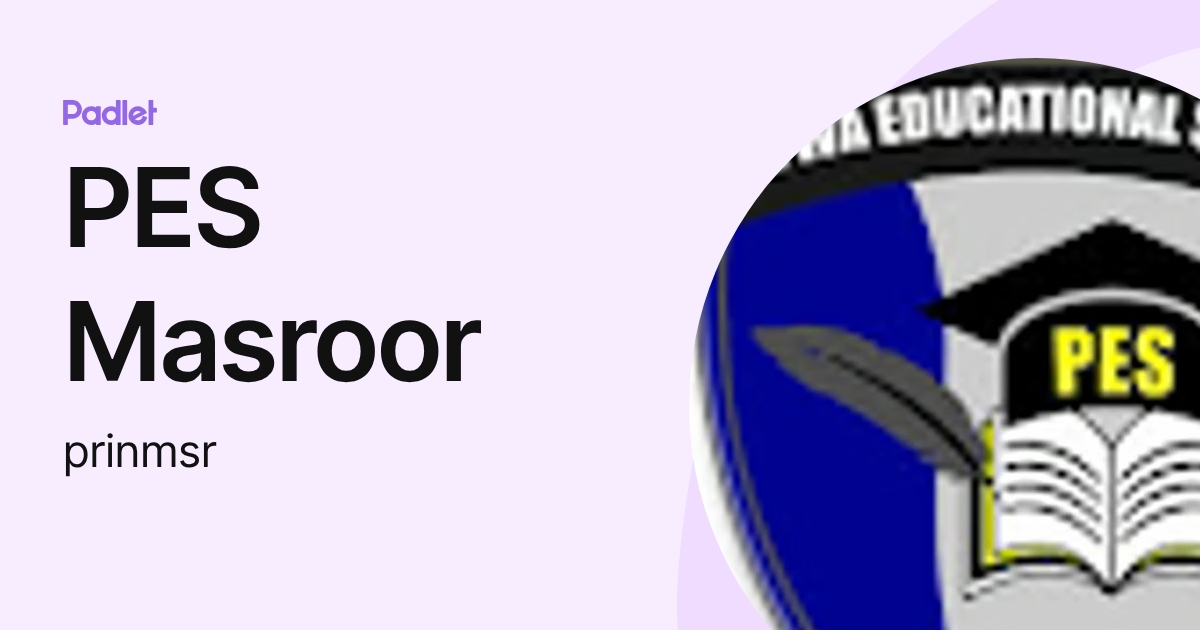 PES Masroor (prinmsr) profile | Padlet