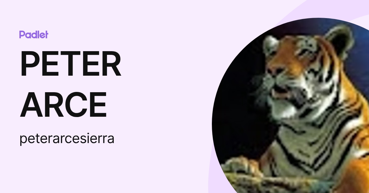 PETER ARCE (peterarcesierra) profile | Padlet