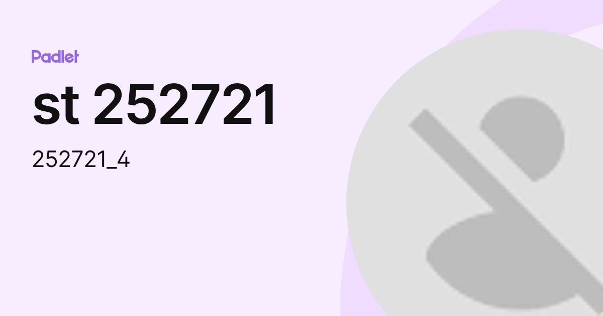 st 252721 (252721_4) profile | Padlet