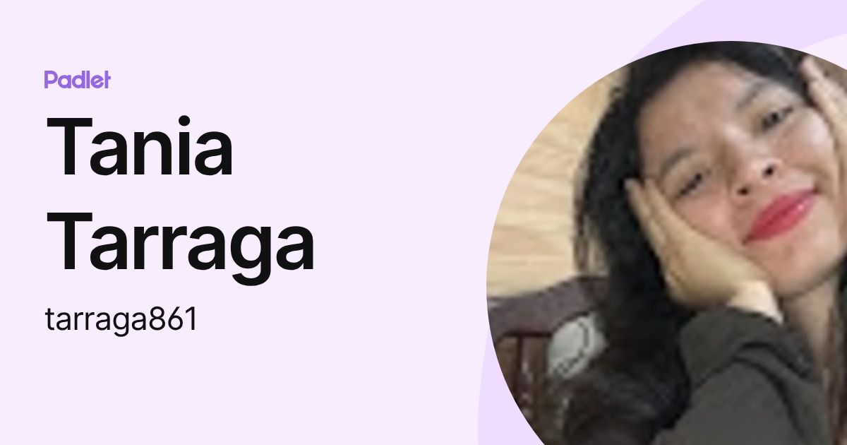 Tania Tarraga (tarraga861) profile | Padlet