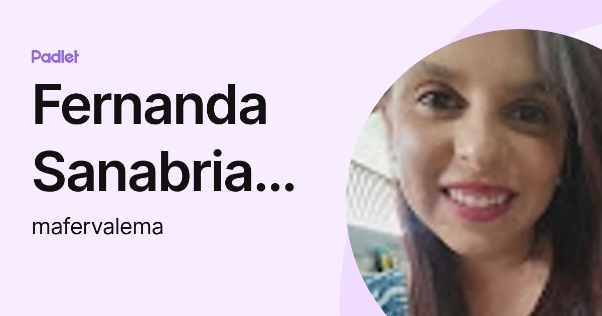 Fernanda Sanabria Solis (mafervalema) profile | Padlet