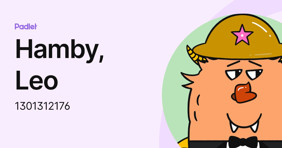 Hamby, Leo (1301312176) profile | Padlet