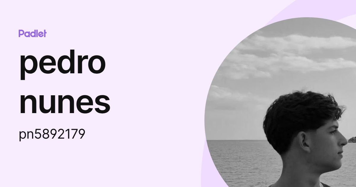 pedro nunes (pn5892179) profile | Padlet