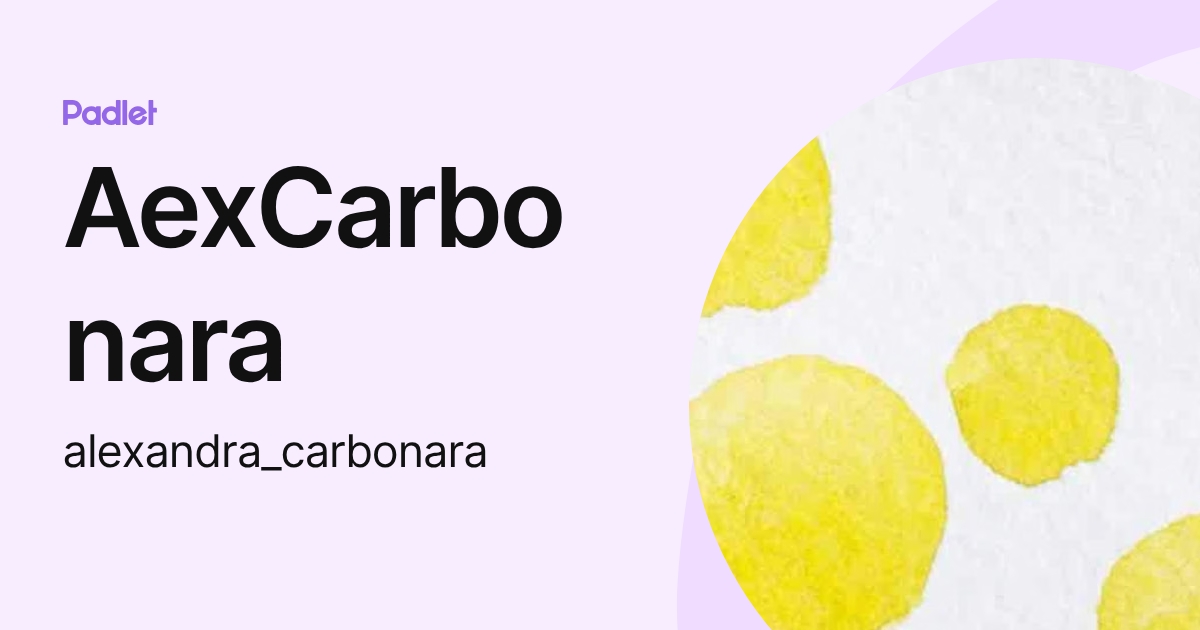 AexCarbonara (alexandra_carbonara) profile | Padlet