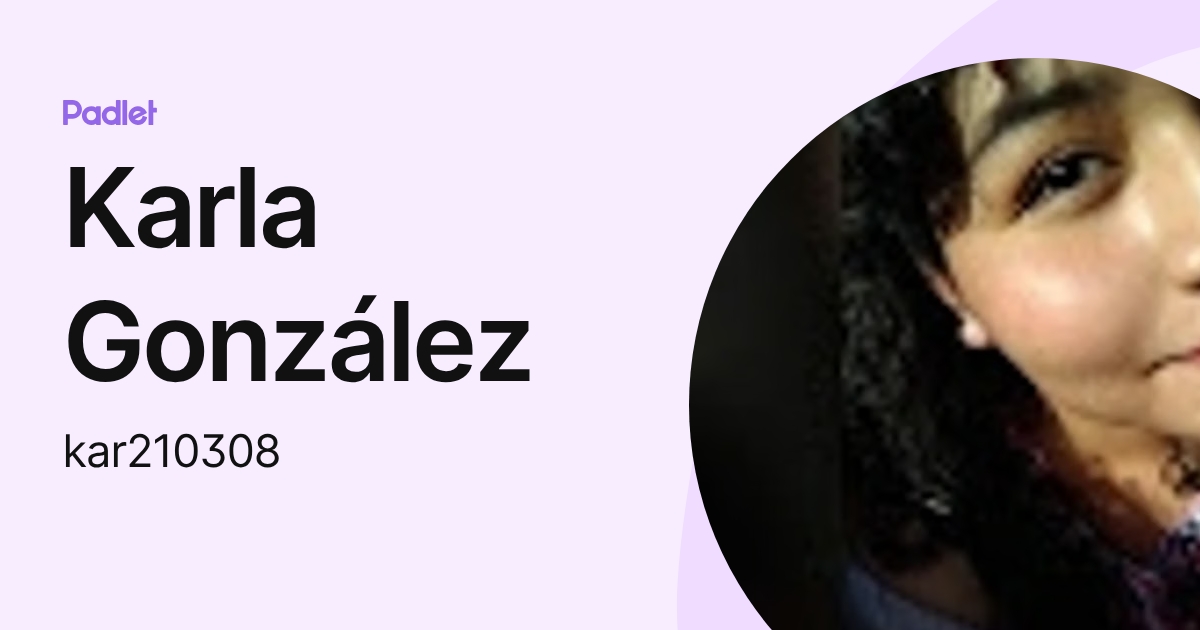 Karla González (kar210308) profile | Padlet