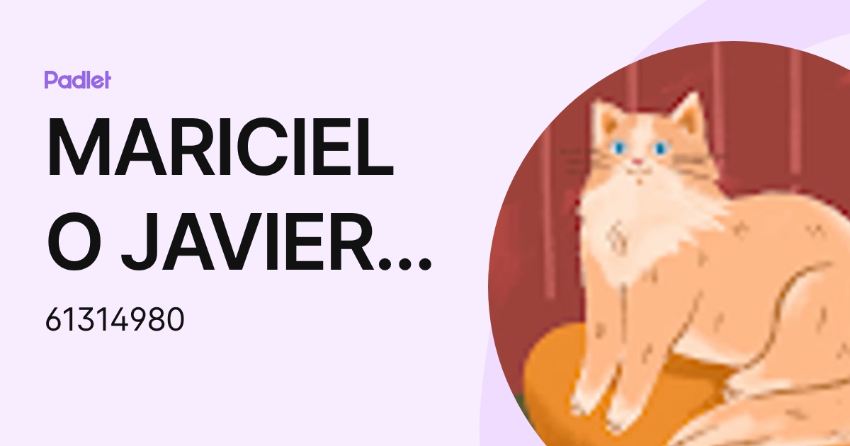 MARICIELO JAVIER MENDOZA (61314980) profile | Padlet