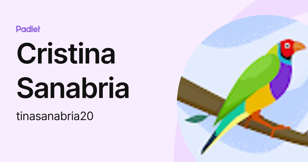 Cristina Sanabria (tinasanabria20) profile | Padlet
