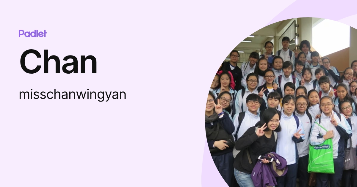 Chan (misschanwingyan) profile | Padlet