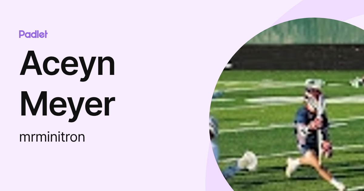 Aceyn Meyer (mrminitron) profile | Padlet