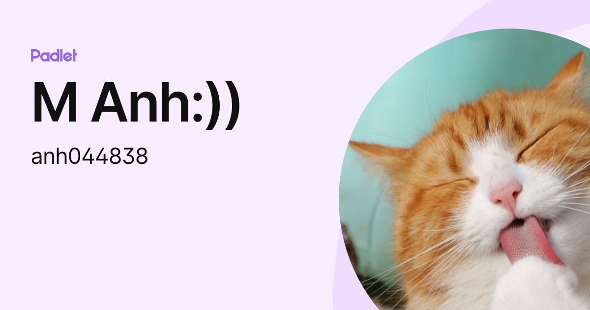 M Anh:)) (anh044838) profile | Padlet