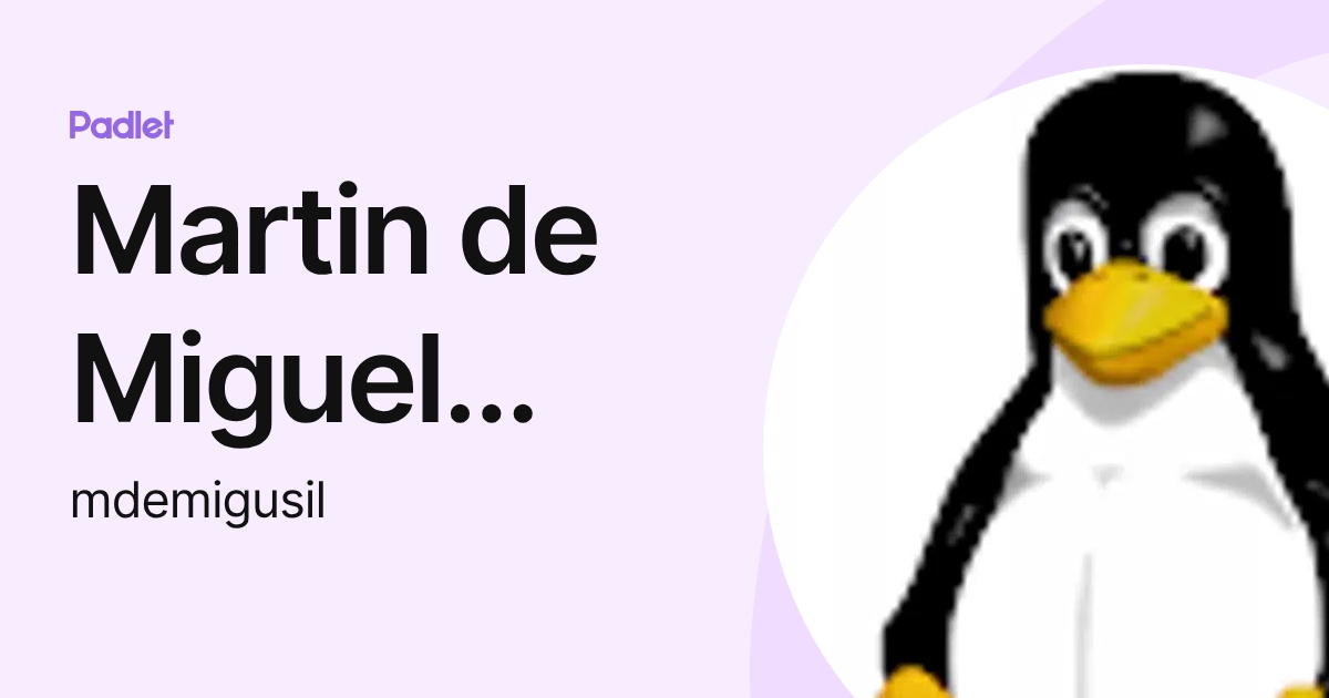 Martin de Miguel Silio (mdemigusil) profile | Padlet