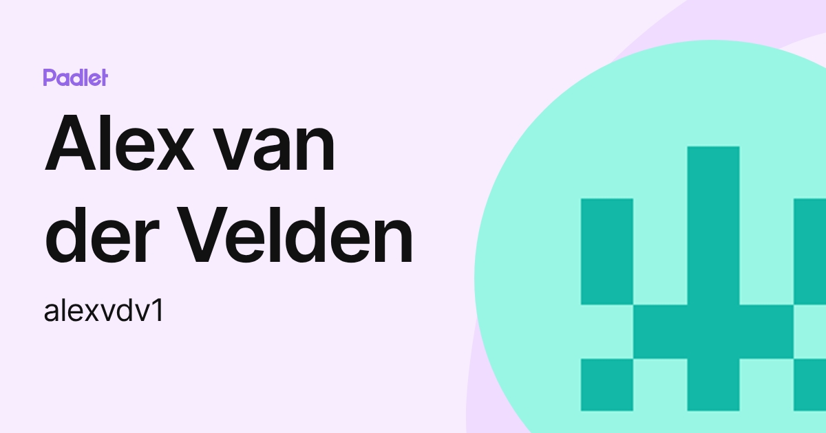 Alex van der Velden (alexvdv1) profile | Padlet