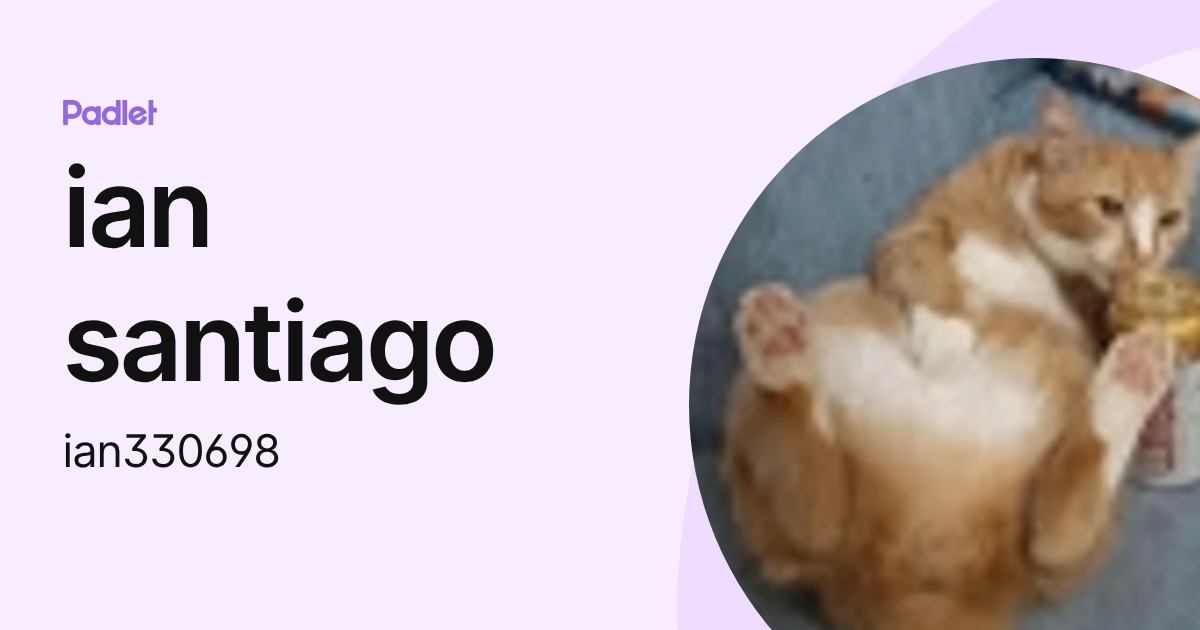 ian santiago (ian330698) profile | Padlet