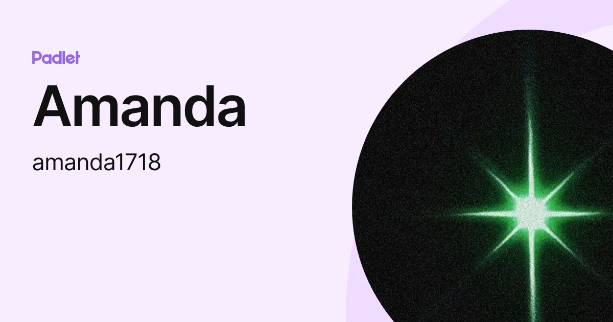 Amanda (amanda1718) profile | Padlet