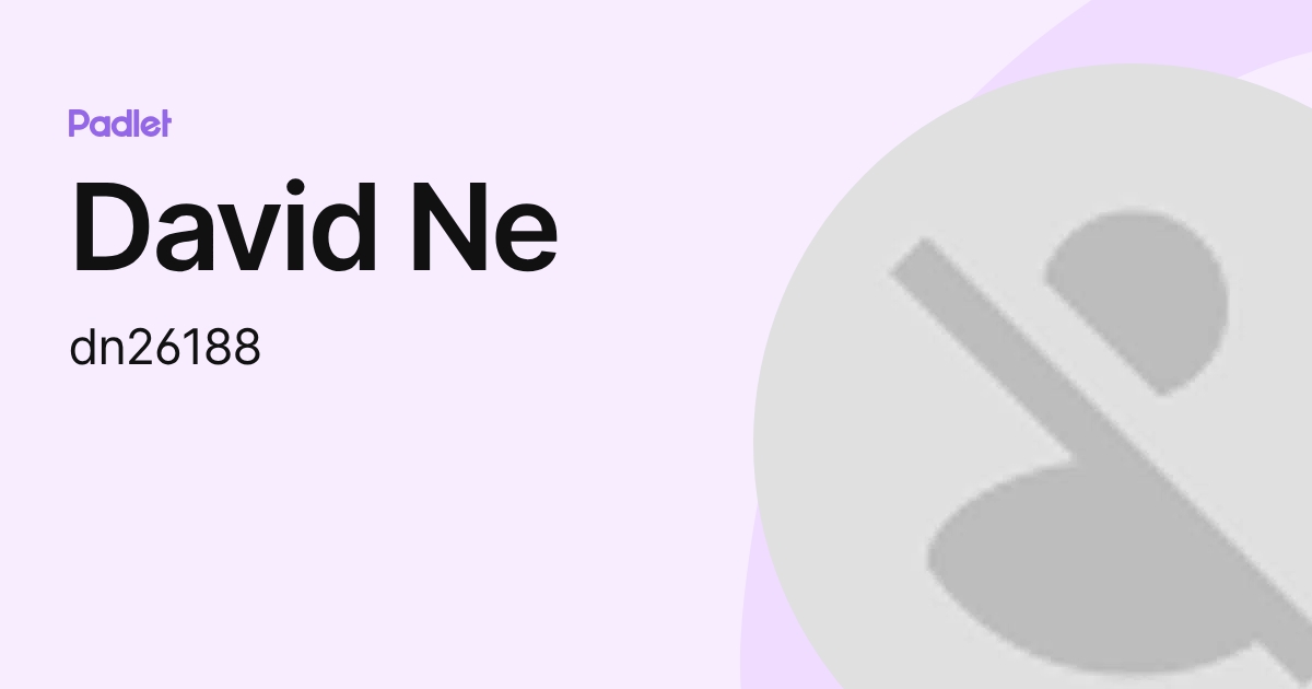 David Ne (dn26188) profile | Padlet