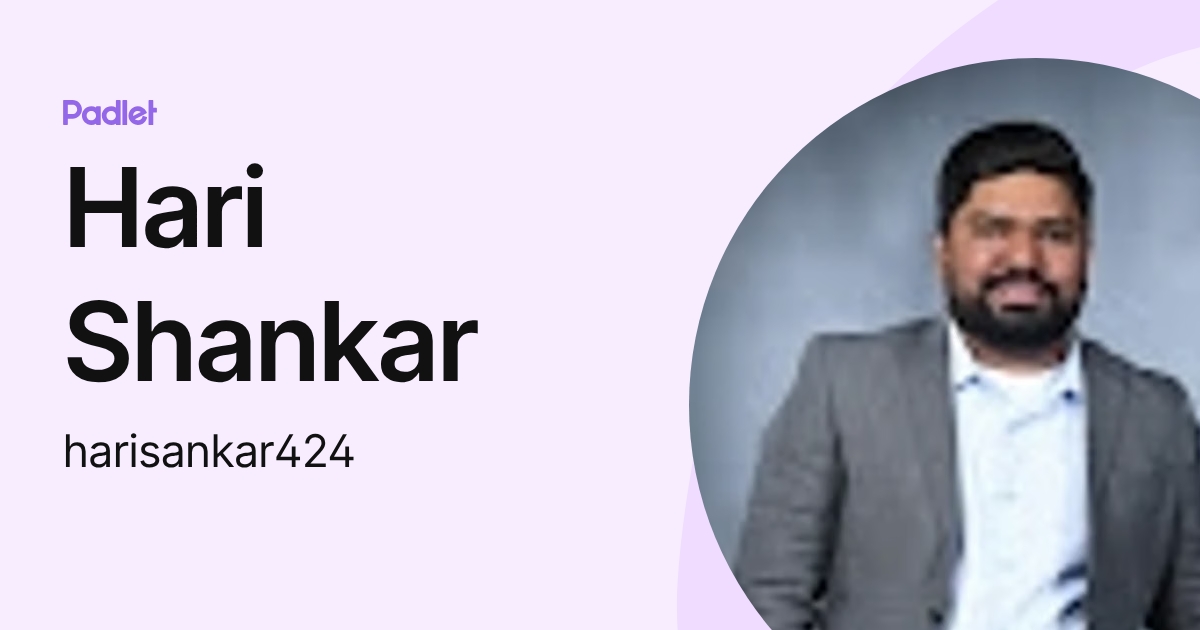 Hari Shankar (harisankar424) profile | Padlet
